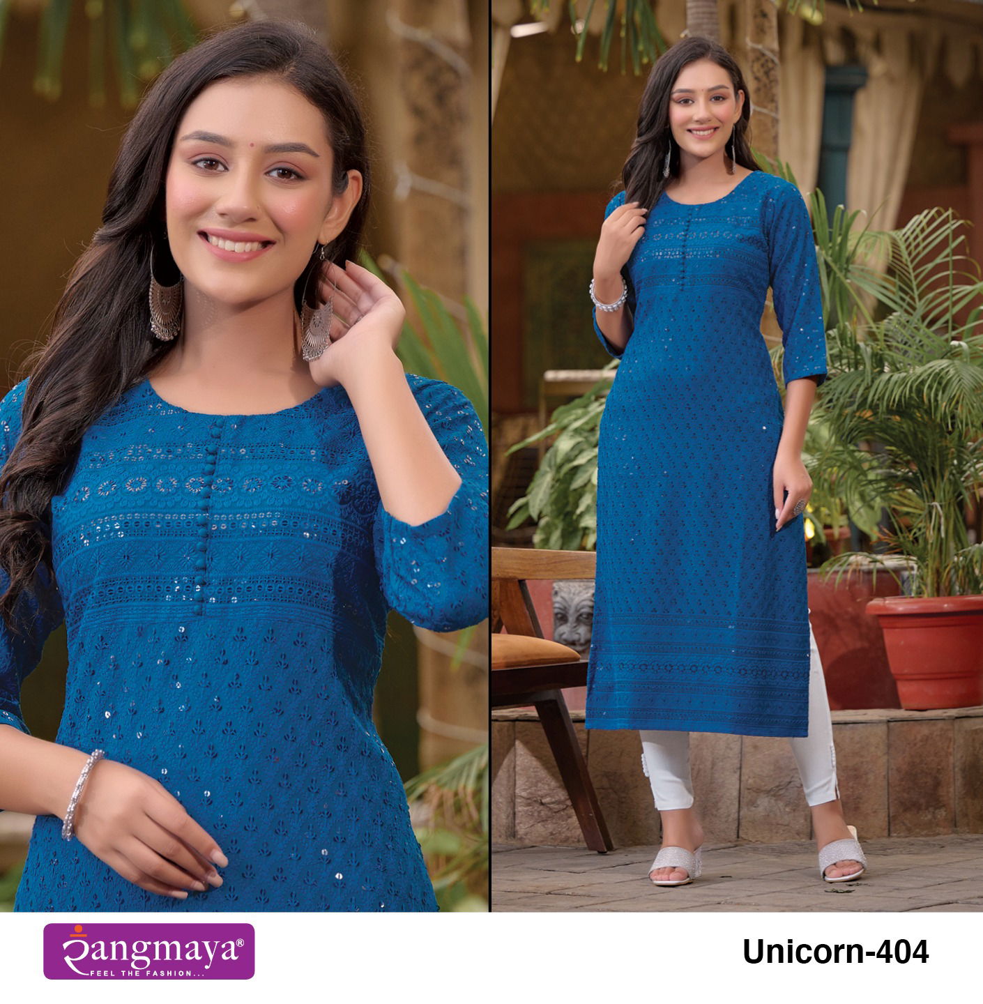 Unicorn 4 By Rangmaya Chikankari Chiffon Kurtis Wholesale Clothing Distributors In India